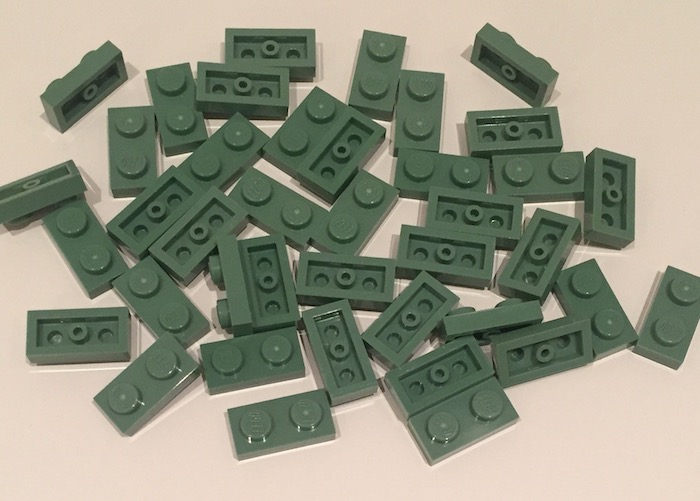 20x LEGO® Platte 1x2 3023 NEU Sandgrün